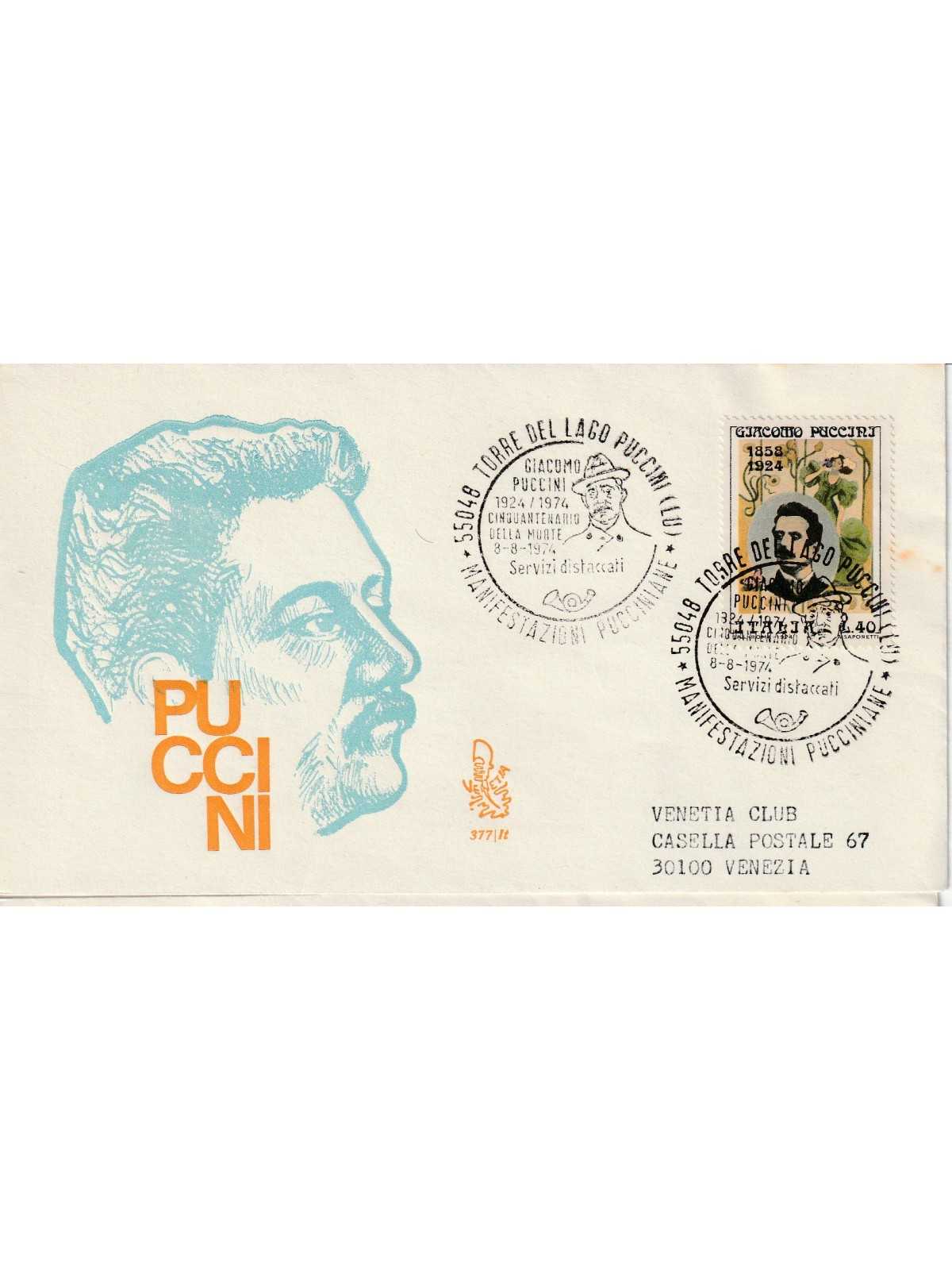 1974 FDC VENETIA 377/IT ITALIA PUCCINI VIAGGIATA MF81129