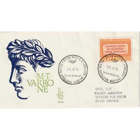 1974 FDC VENETIA 379/IT ITALIA M.T. VARRONE VIAGGIATA MF81131