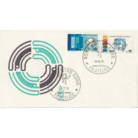 1974 FDC VENETIA 381/IT ITALIA CENT. UNIONE POSTALE UNIV. MF81133