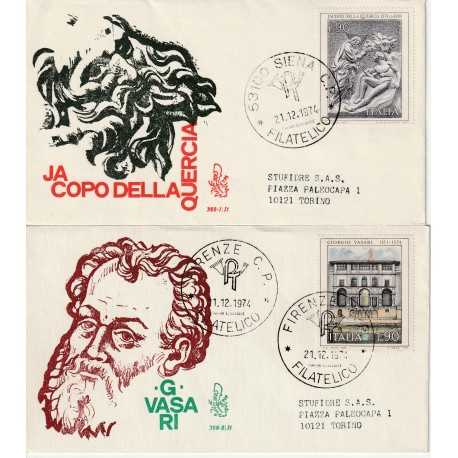 1974 FDC VENETIA 388 1-2/IT ITALIA SERIE ARTE ITALIANA MF81140