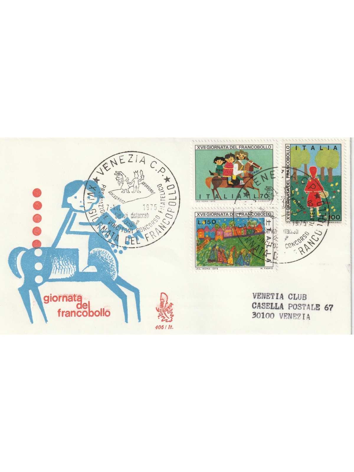 1975 FDC VENETIA 406/IT ITALIA XVII GIORNATA DEL FRANCOBOLLO MF81158