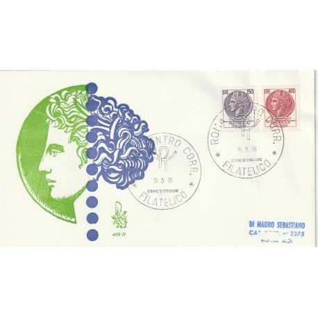 1976 FDC VENETIA 409/IT ITALIA SIRACUSANA L. 150-400 VIAGGIATA MF81161