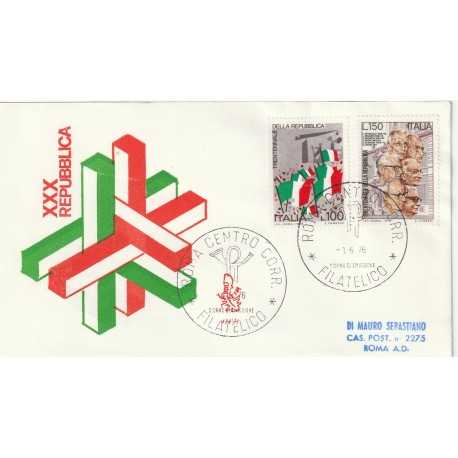 1976 FDC VENETIA 414/IT ITALIA XXX REPUBBLICA VIAGGIATA MF81166