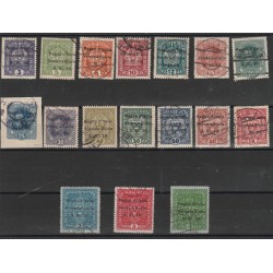 1918 TERRE REDENTE VENEZIA GIULIA AUSTRA SOPRASTAMPATI SASS 1/17 USATI CAFFAZ MF55061