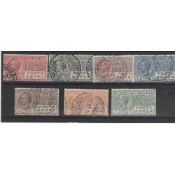 1926 -28 REGNO POSTA AEREA EFFIGIE 7 VAL USATI MF55101