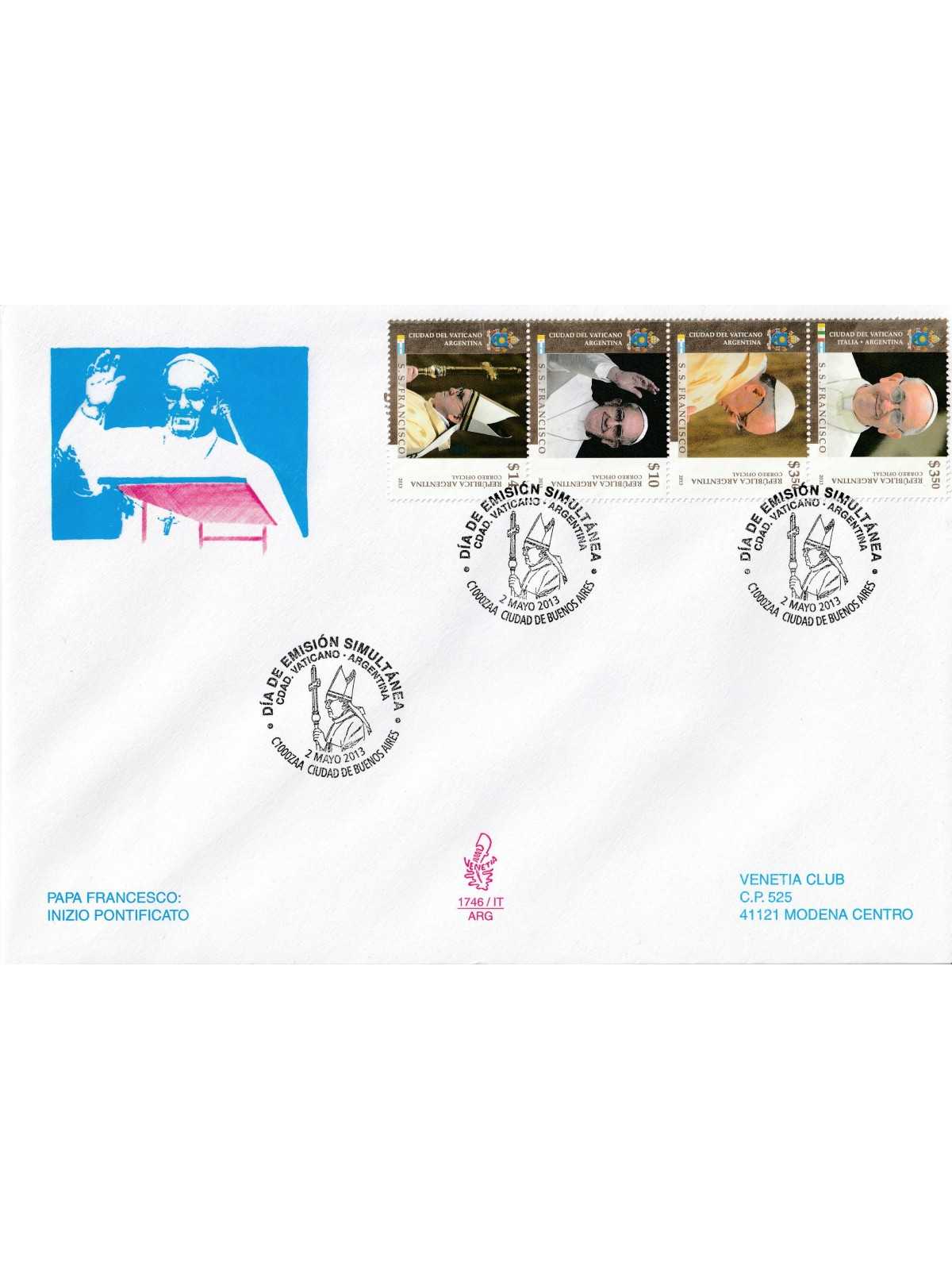 2013 FDC VENETIA 1746/IT ARG PAPA FRANCESCO BF MF81181