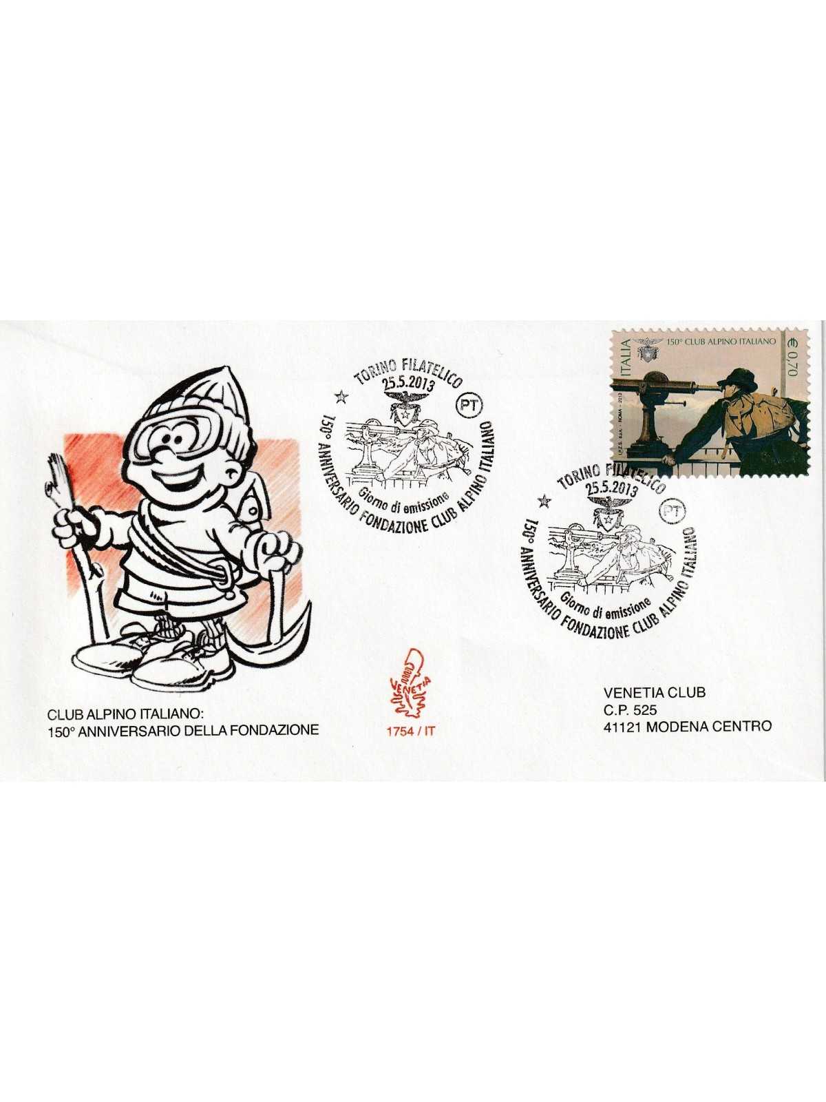 2013 FDC VENETIA 1754/IT ITALIA CLUB ALPINO ITALIANO MF81234