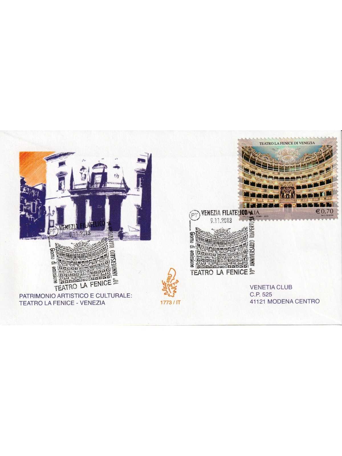 2013 FDC VENETIA 1773/IT ITALIA TEATRO LA FENICE DI VENEZIA MF81248