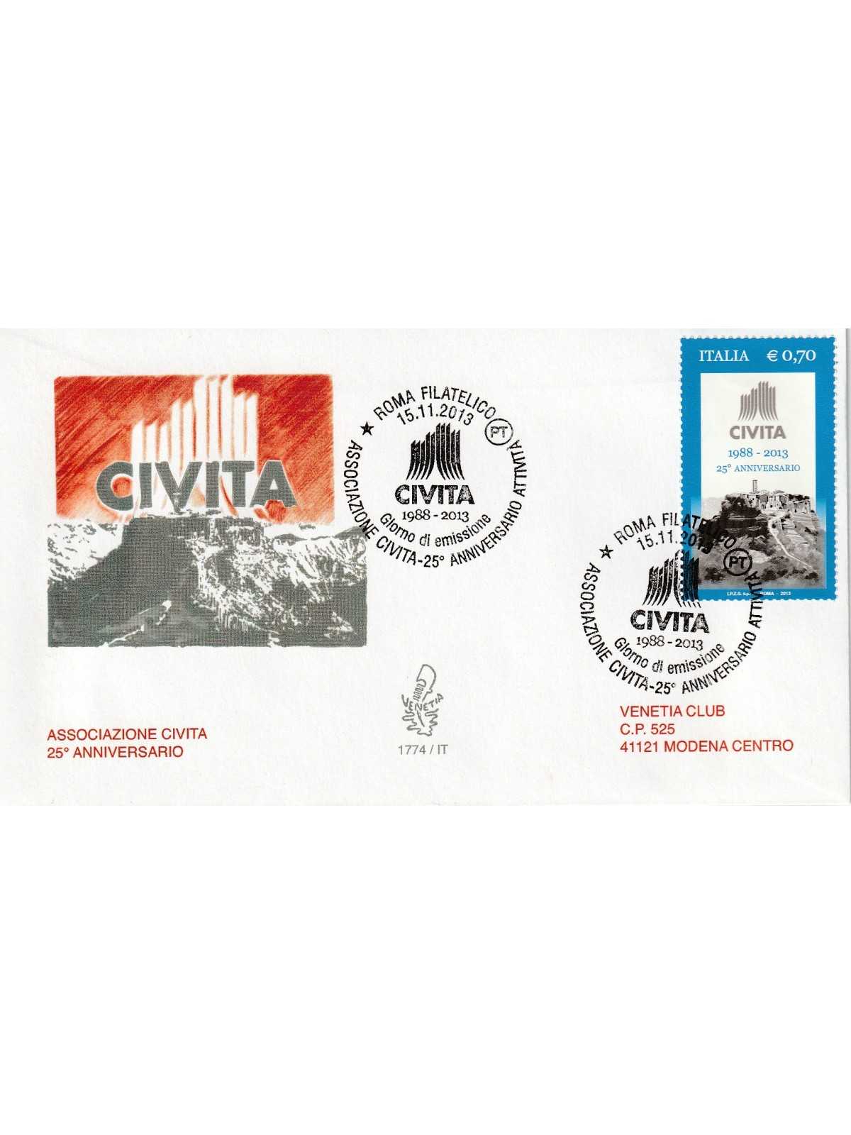 2013 FDC VENETIA 1774/IT ITALIA ASS. CIVITA 25 ANN. MF81249