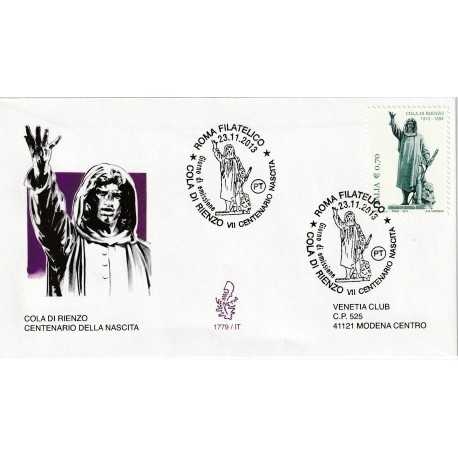 2013 FDC VENETIA 1779/IT ITALIA COLA DI RIENZO CENT. NASC. MF81253