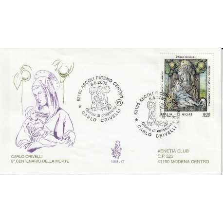 2000 FDC VENETIA 1064/IT ITALIA CARLO CRIVELLI CENT. MORTE MF81279