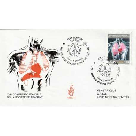 2000 FDC VENETIA 1066/IT ITALIA CONGR. MOND. SOC. DEI TRAPIANTI MF81281