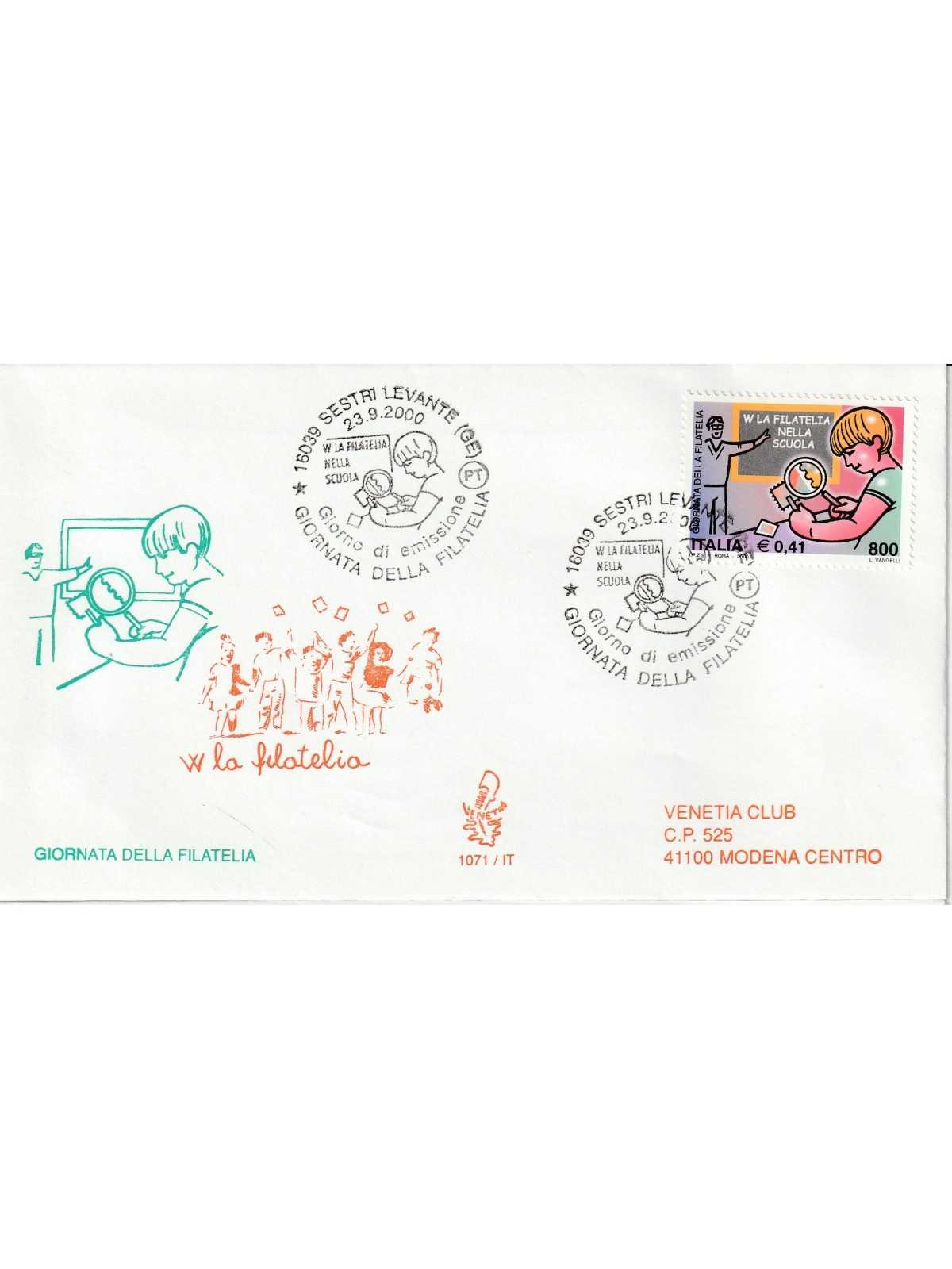 2000 FDC VENETIA 1071/IT ITALIA GIORNATA DELLA FILATELIA MF81285