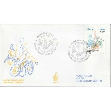 2000 FDC VENETIA 1074/IT ITALIA GIOCHI PARAOLIMPICI MF81288