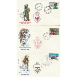 1972 FDC ROMA GIRO TRUPPE ALPINE 15 BUSTE + 15 CARTOLINE NON VIAGGIATE MF55172