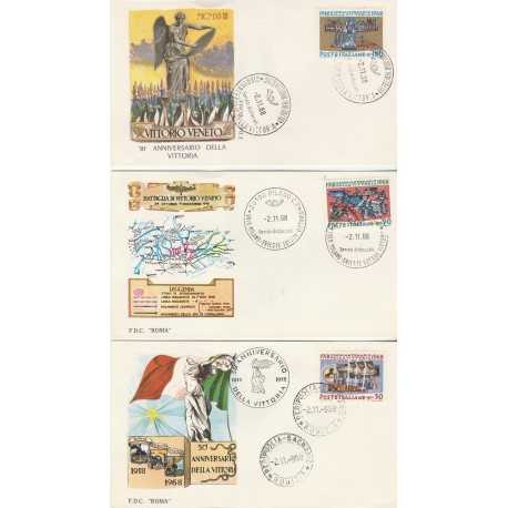 1968 FDC ROMA GIRO 50 DELLA VITTORIA 20 BUST NON VIAGGIATE MF55168