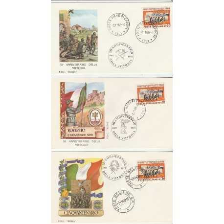 1968 FDC ROMA GIRO 50 DELLA VITTORIA 20 BUST NON VIAGGIATE MF55168