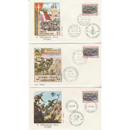 1968 FDC ROMA GIRO 50 DELLA VITTORIA 20 BUST NON VIAGGIATE MF55168