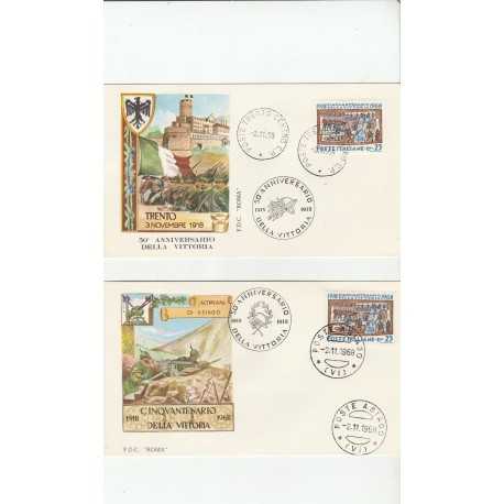 1968 FDC ROMA GIRO 50 DELLA VITTORIA 20 BUST NON VIAGGIATE MF55168