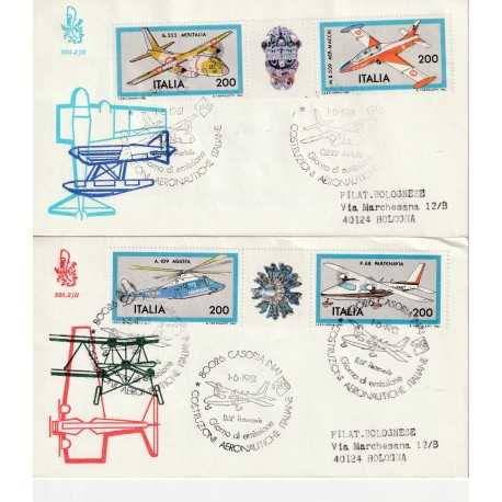 1981 FDC VENETIA 506-1-2/IT ITALIA SERIE COSTR. AEREONAUTICHE IVIAGGIATE MF81305