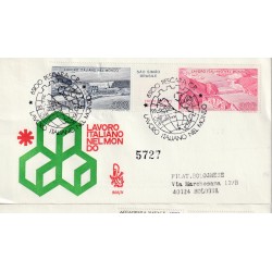 1981 FDC VENETIA 508/IT ITALIA LAVORO NEL MONDO VIAGGIATA MF81306
