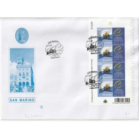 2007 FDC FILAGRANO SAN MARINO CONSIGLIO D'EUROPA MF81364