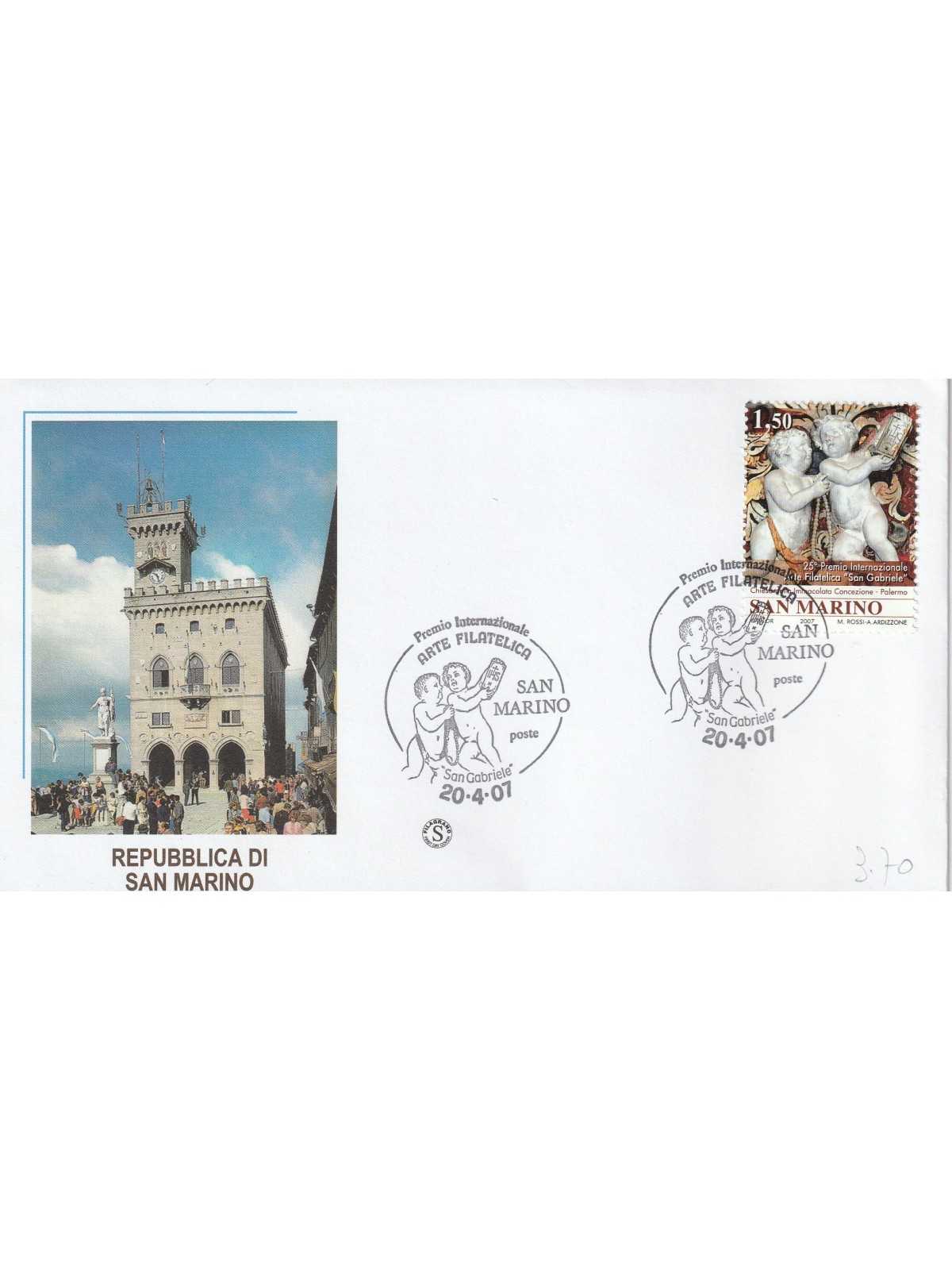 2007 FDC FILAGRANO SAN MARINO ARTE FILATELICA MF81378