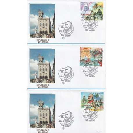 2007 FDC FILAGRANO SAN MARINO SERIE GARIBALDI MF81379