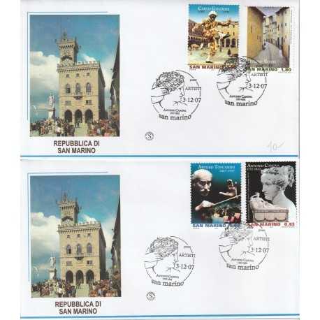 2007 FDC FILAGRANO SAN MARINO SERIE ARTISTI MF81383