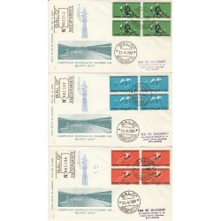 1962 FDC ITALIA REPUBBLICA CAMP. DEL MONDO DI CICLISMO QUARTINA MF54433