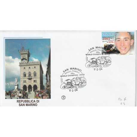 2004 FDC FILAGRANO SAN MARINO MANUEL POGGIALI MF81414