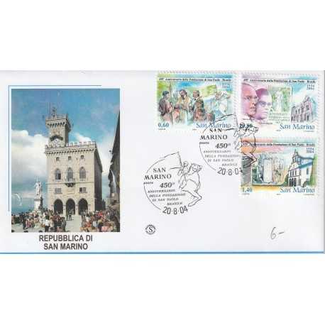 2004 FDC FILAGRANO SAN MARINO SAN PAOLO-BRASILE MF81420