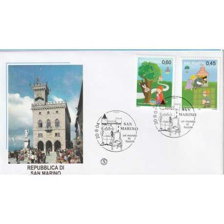 2004 FDC FILAGRANO SAN MARINO UN MONDO DI FAVOLE MF81423