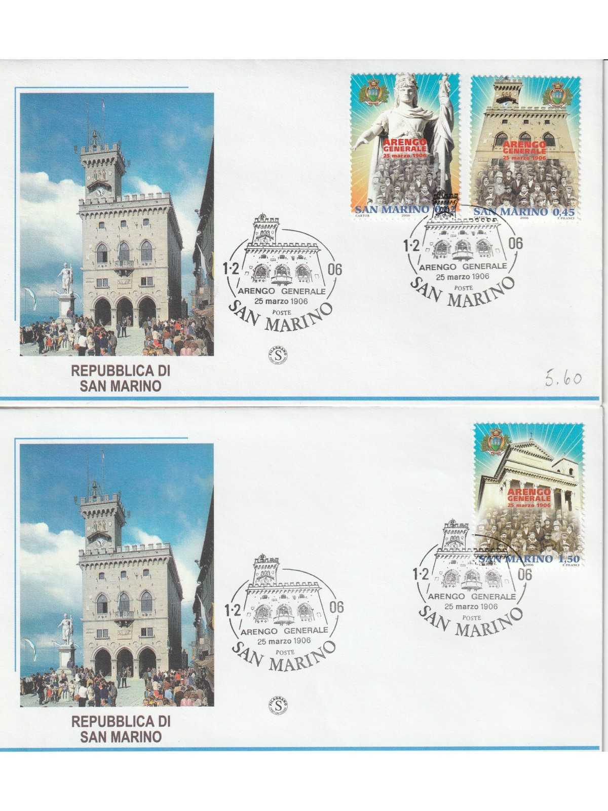 2006 FDC FILAGRANO SAN MARINO ARENGO GENERALE MF81439