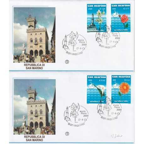 2001 FDC FILAGRANO SAN MARINO EUROFLORA MF81461