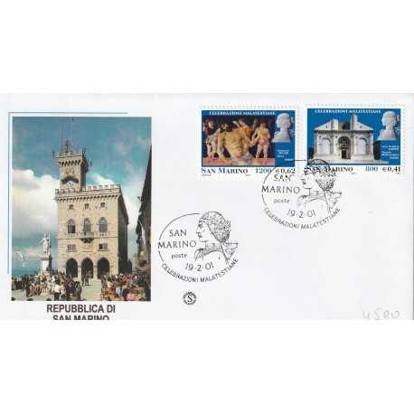 2001 FDC FILAGRANO SAN MARINO CELEBRAZIONI MALATESTIANE MF81462