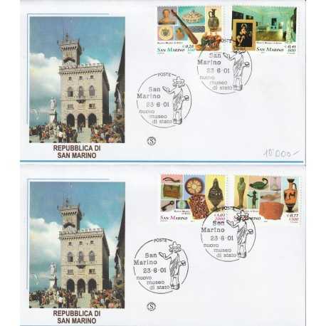 2001 FDC FILAGRANO SAN MARINO SERIE NUOVO MUSEO DI STATO MF81466