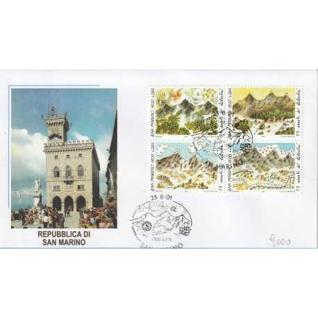 2001 FDC FILAGRANO SAN MARINO 1700 D.F.R. MF81467