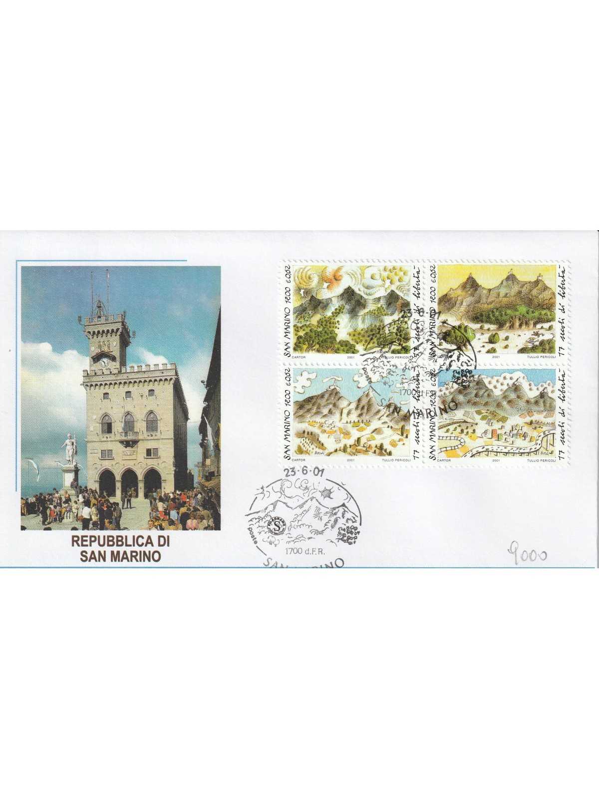 2001 FDC FILAGRANO SAN MARINO 1700 D.F.R. MF81467