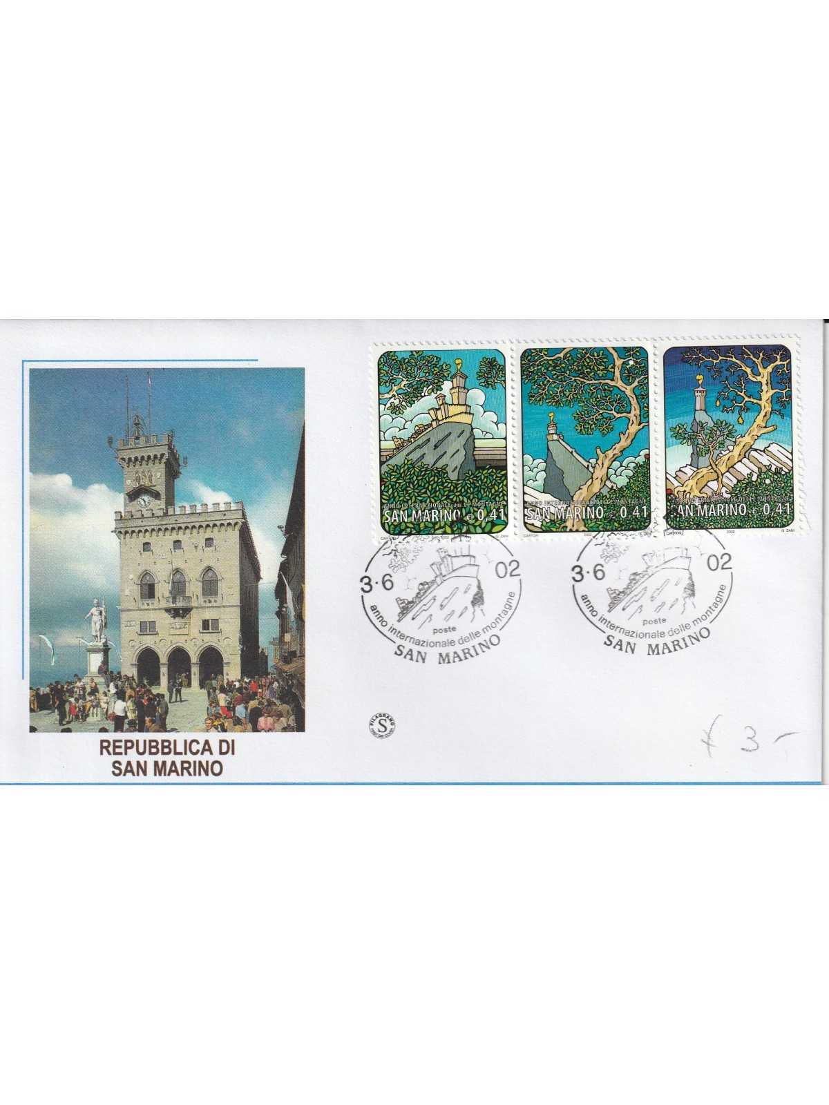 2002 FDC FILAGRANO SAN MARINO ANNO INT. DELLE MONTAGNE MF81476