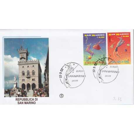 2002 FDC FILAGRANO SAN MARINO EUROPA 2002 MF81477