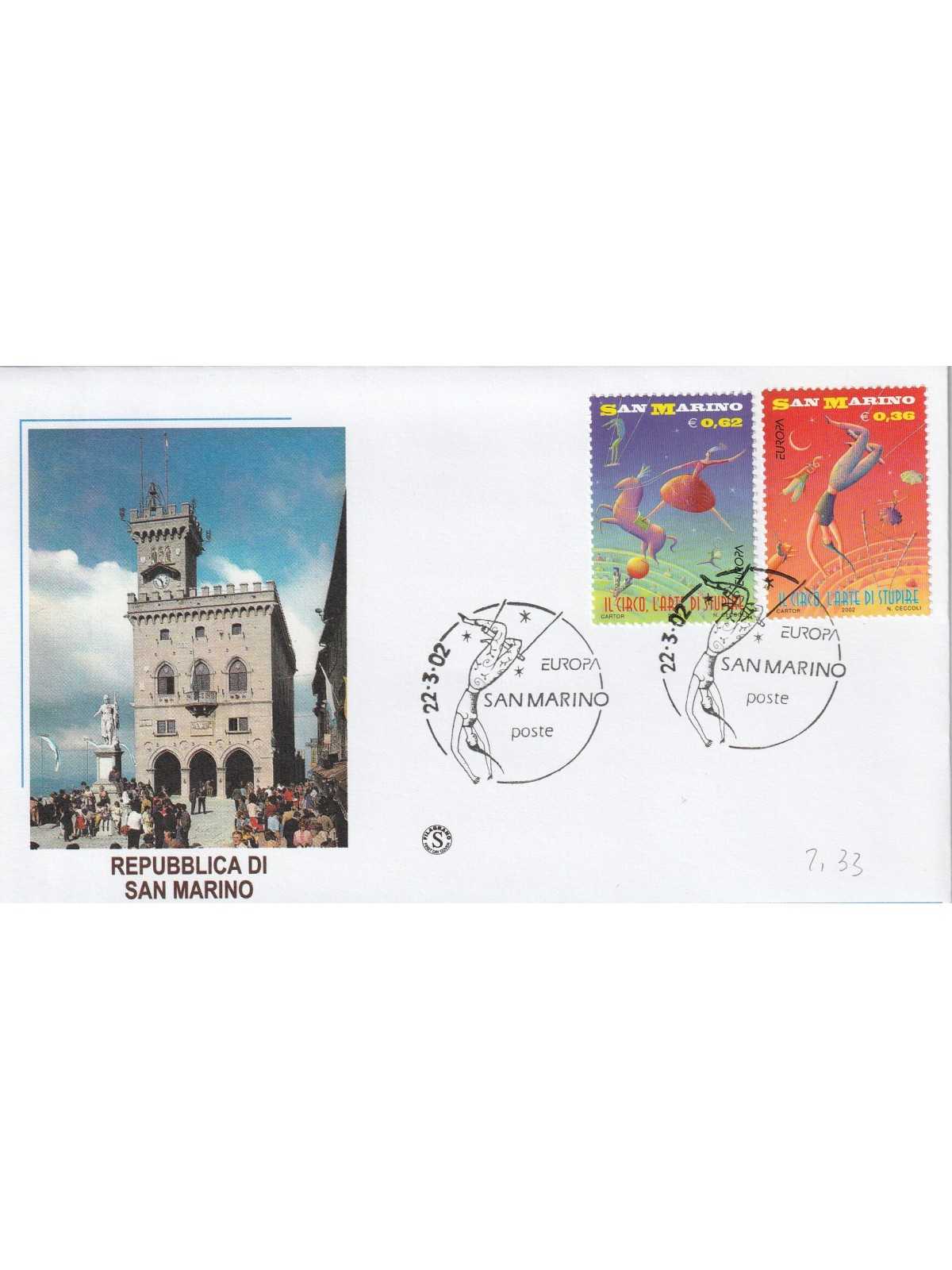 2002 FDC FILAGRANO SAN MARINO EUROPA 2002 MF81477