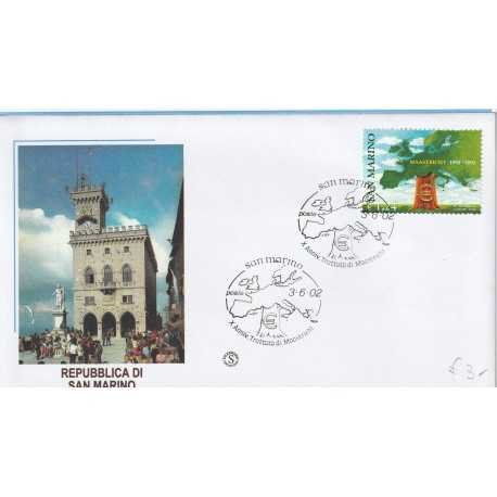 2002 FDC FILAGRANO SAN MARINO X ANN. TRATTATO MAASTRICHT MF81478