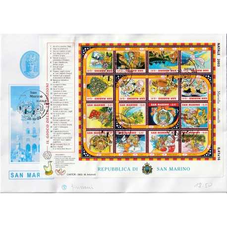 2003 FDC FILAGRANO SAN MARINO NATALE 2003 VBF MF81492