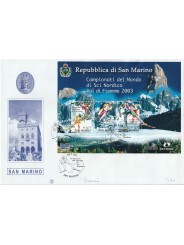 2003 FDC FILAGRANO SAN MARINO CAMP. MOND. SCI BF MF81495