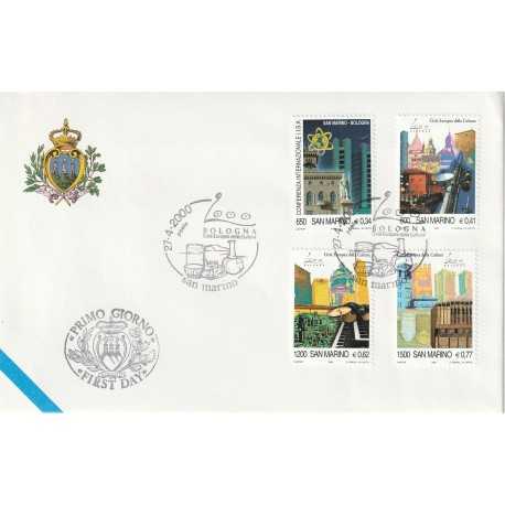 2000 FDC LIBERTAS A.A.S.F.N. SAN MARINO BOLOGNA CITTA' EUROPEA CULTURA MF81506