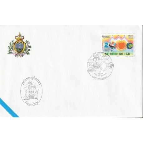 2000 FDC LIBERTAS A.A.S.F.N. SAN MARINO IL FUTURO VISTO DAI GIOVANI MF81507