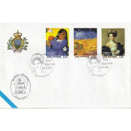 2003 FDC LIBERTAS A.A.S.F.N. SAN MARINO I GRANDI ARTISTI MF81509