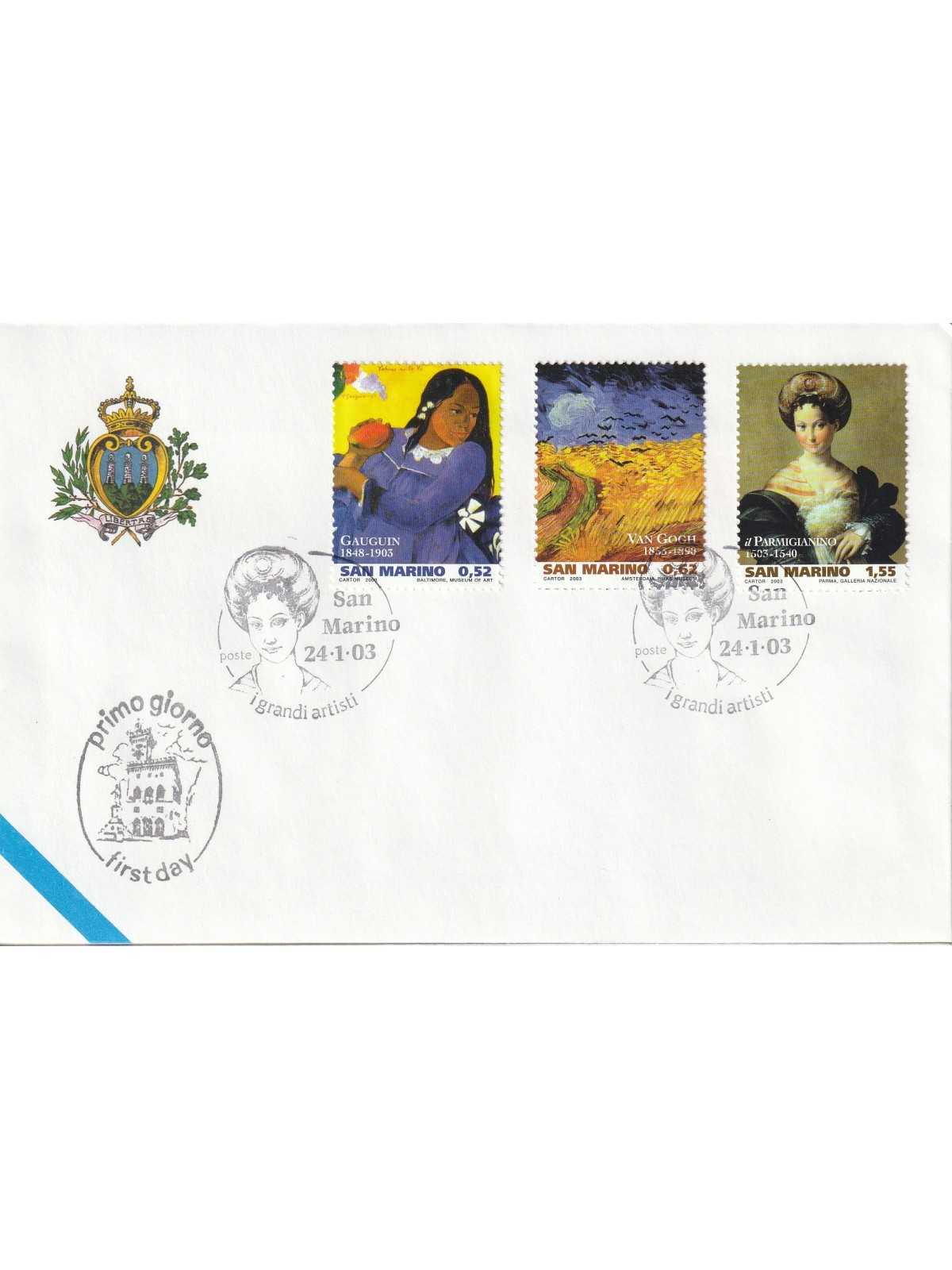 2003 FDC LIBERTAS A.A.S.F.N. SAN MARINO I GRANDI ARTISTI MF81509