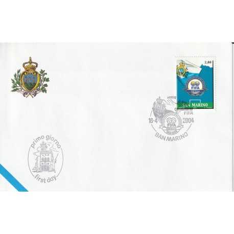 2004 FDC LIBERTAS A.A.S.F.N. SAN MARINO CENTENARIO FIFA MF81517